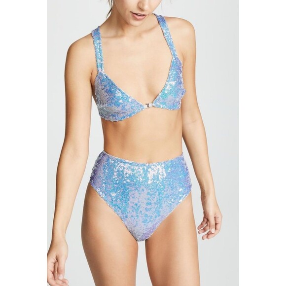 For Love And Lemons Other - For Love & Lemons Cosmo Sequin Set in Opal– Top (S) + Bottom (M)